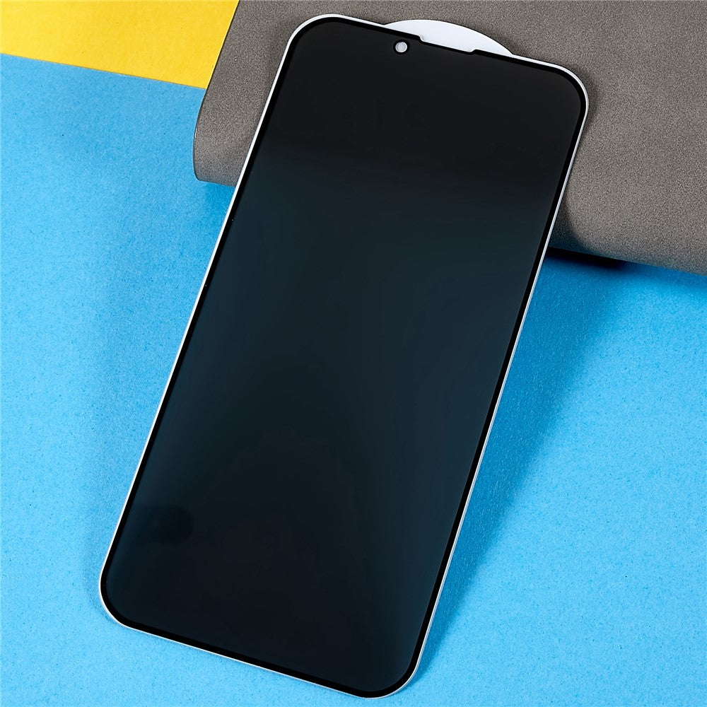 For iPhone 14 Plus Full Screen High Aluminium-silicon Glass Film Anti-peep Privacy Protection Full Glue Silk Printing Anti-scratch Tempered Glass Screen Protector