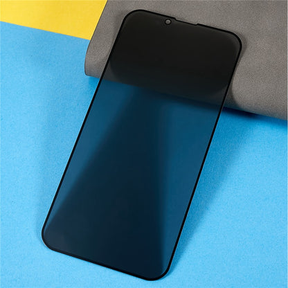 For iPhone 14 Plus Full Screen High Aluminium-silicon Glass Film Anti-peep Privacy Protection Full Glue Silk Printing Anti-scratch Tempered Glass Screen Protector