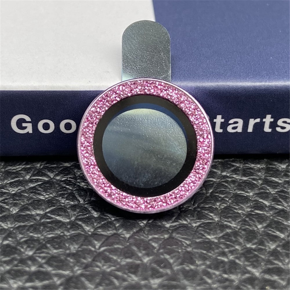 For iPhone 14 Pro Max 6.7 inch 3Pcs / Set Fashion Glitter Design Camera Lens Protector Anti-scratch Tempered Glass Lens Film