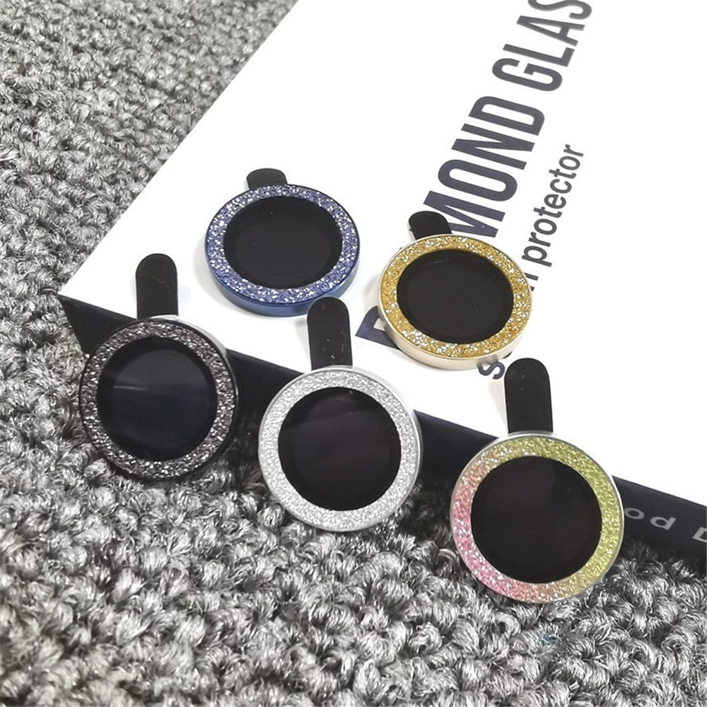 For iPhone 14 Pro Max 6.7 inch 3Pcs / Set Fashion Glitter Design Camera Lens Protector Anti-scratch Tempered Glass Lens Film