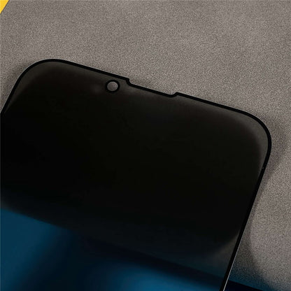 Anti-spy Tempered Glass Full Screen Protector for iPhone 14 6.1 inch, Bright Silk Printing Edge Full Glue Matte Screen Film