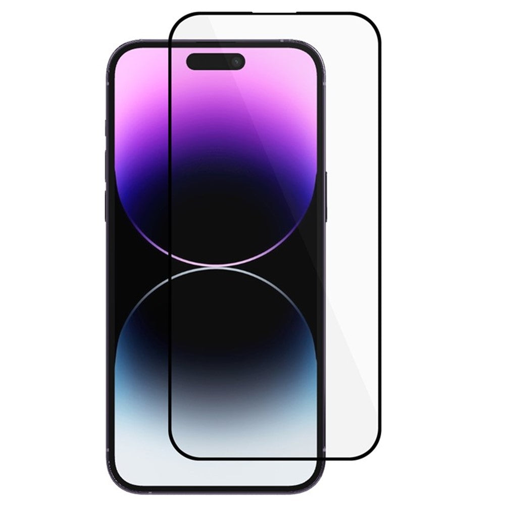 For iPhone 16 Full Screen Protector Silk Printing Tempered Glass Film