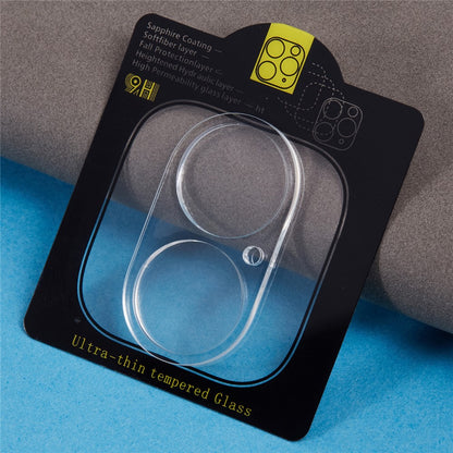 2Pcs For iPhone 16 / 16 Plus Camera Lens Protector 3D Arc Edge Tempered Glass Lens Film