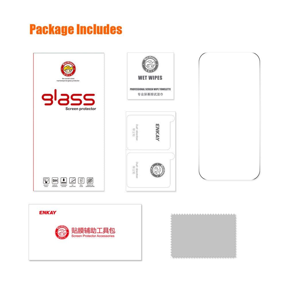 ENKAY HAT PRINCE For iPhone 16 Pro Anti-scratch High Aluminium-silicon Glass Film 0.26mm 2.5D
