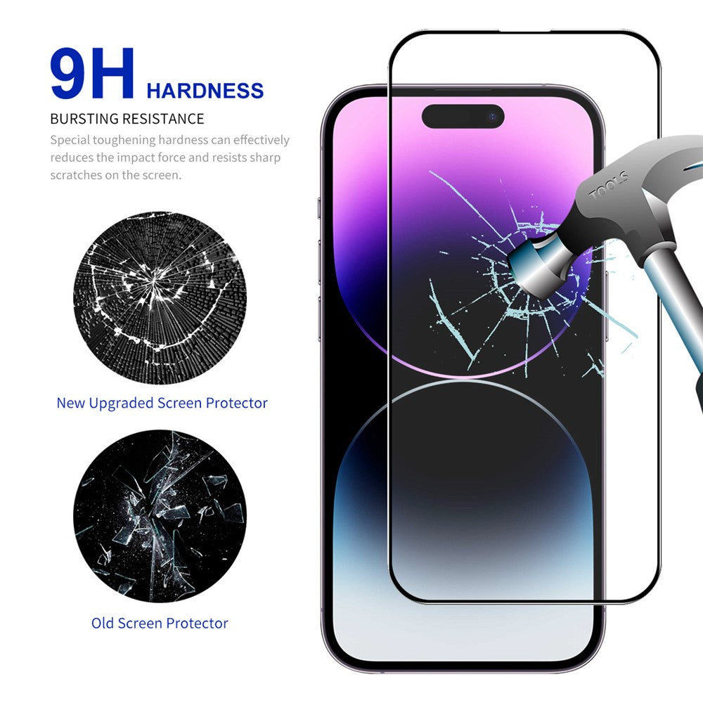 ENKAY HAT PRINCE 2Pcs For iPhone 16 Screen Protector 0.26mm 2.5D High Aluminium-Silicon Glass Film