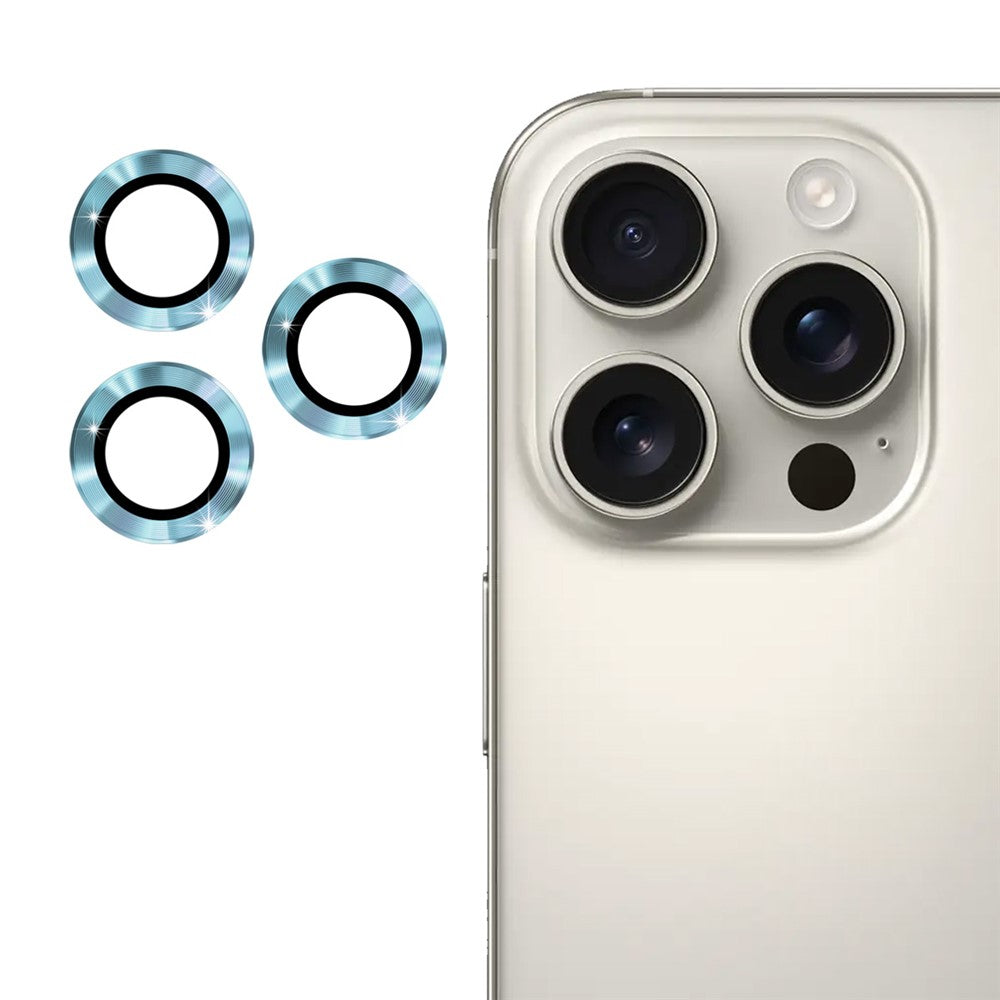 ENKAY HAT PRINCE 1Set For iPhone 16 Pro / 16 Pro Max Camera Lens Protector Metal Individual Ring Lens Film
