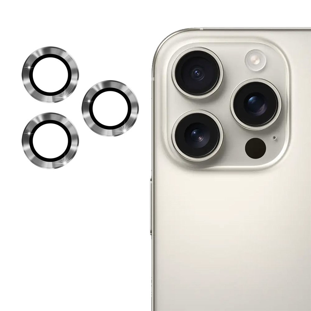 ENKAY HAT PRINCE 1Set For iPhone 16 Pro / 16 Pro Max Camera Lens Protector Metal Individual Ring Lens Film
