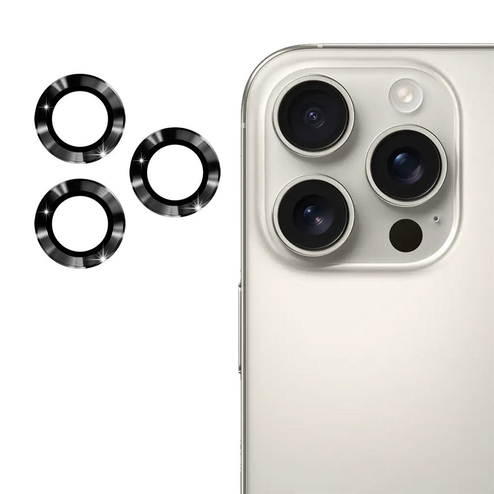 ENKAY HAT PRINCE 1Set For iPhone 16 Pro / 16 Pro Max Camera Lens Protector Metal Individual Ring Lens Film