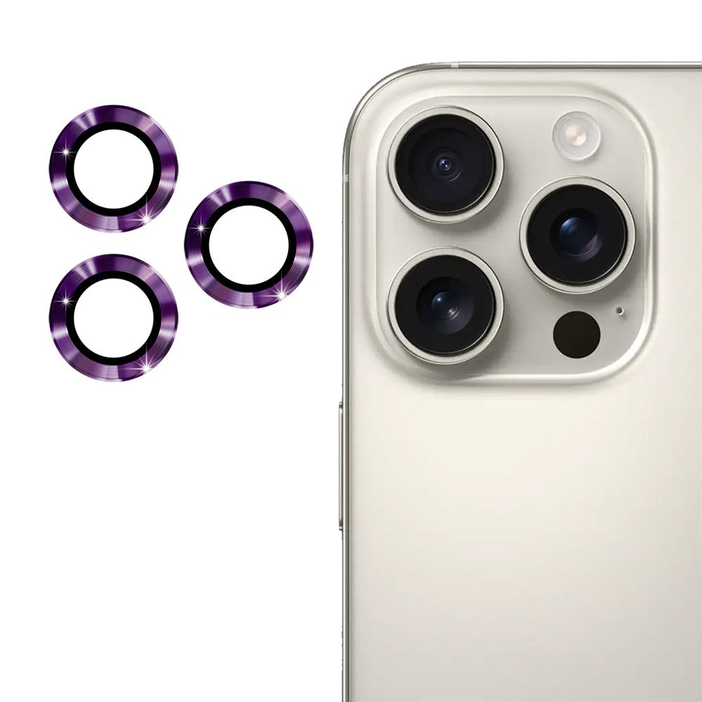 ENKAY HAT PRINCE 1Set For iPhone 16 Pro / 16 Pro Max Camera Lens Protector Metal Individual Ring Lens Film