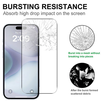 For iPhone 16 Pro Screen Protector 2.5D Arc Edge Anti-Explosion HD Tempered Glass Film