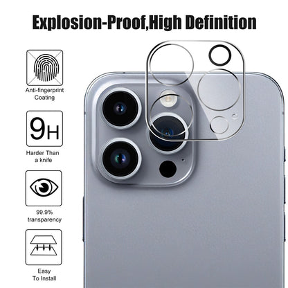 For iPhone 16 Pro Max / 16 Pro Camera Lens Protector Tempered Glass HD Anti-Explosion Phone Lens Film