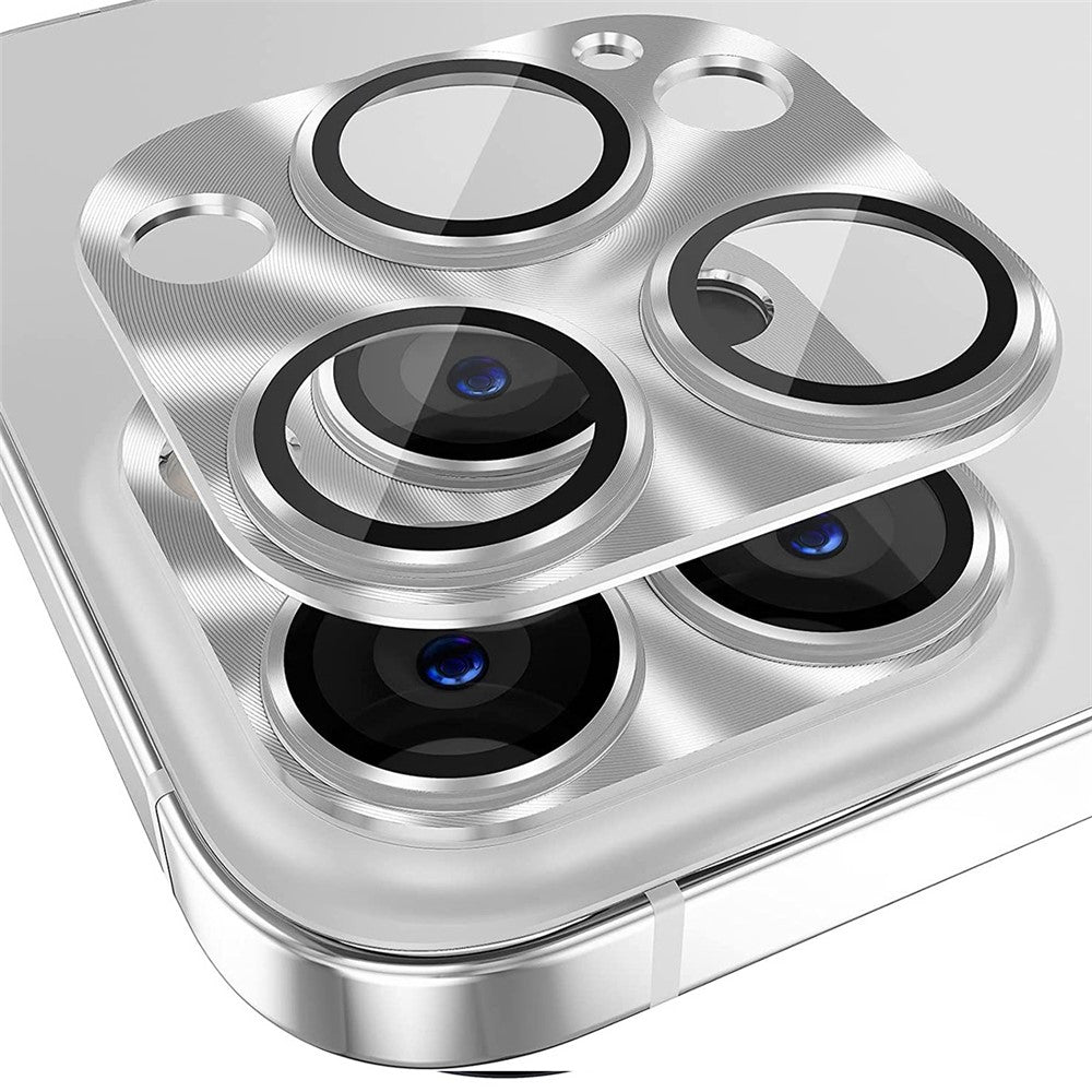 HAT PRINCE For iPhone 16 Pro / 16 Pro Max Integrated Camera Lens Protector Aluminum Alloy + Tempered Glass Lens Film