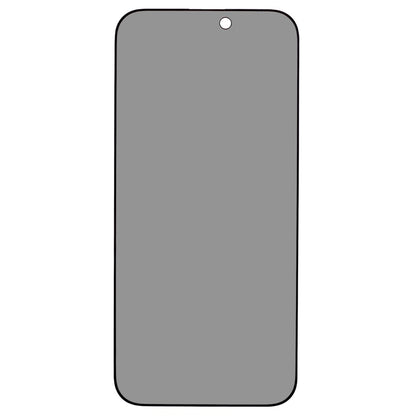 For iPhone 16 Matte Silk-Printing Tempered Glass Film 180-Degree Anti-Spy Screen Protector