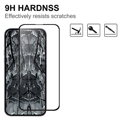 For iPhone 16 AGC Tempered Glass with Black Edge Full Glue Full Coverage Screen Protector