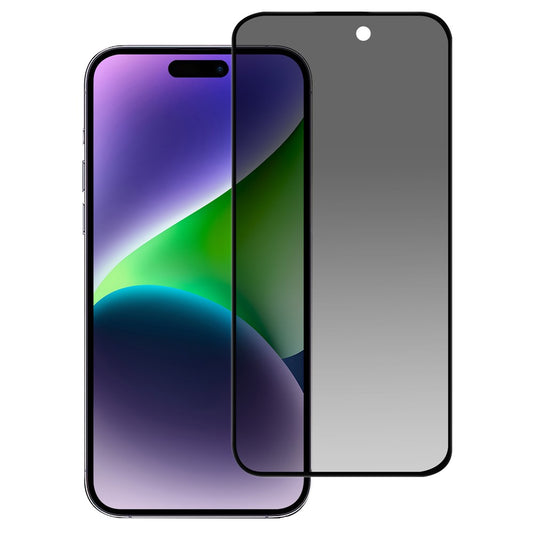 For iPhone 16 Tempered Glass Screen Protector 2.5D Arc Edge Anti-explosion Anti-spy Film