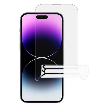 For iPhone 16 / 15 / 14 Pro HD Clear PET Hydrogel Film Full Coverage Soft Screen Protector