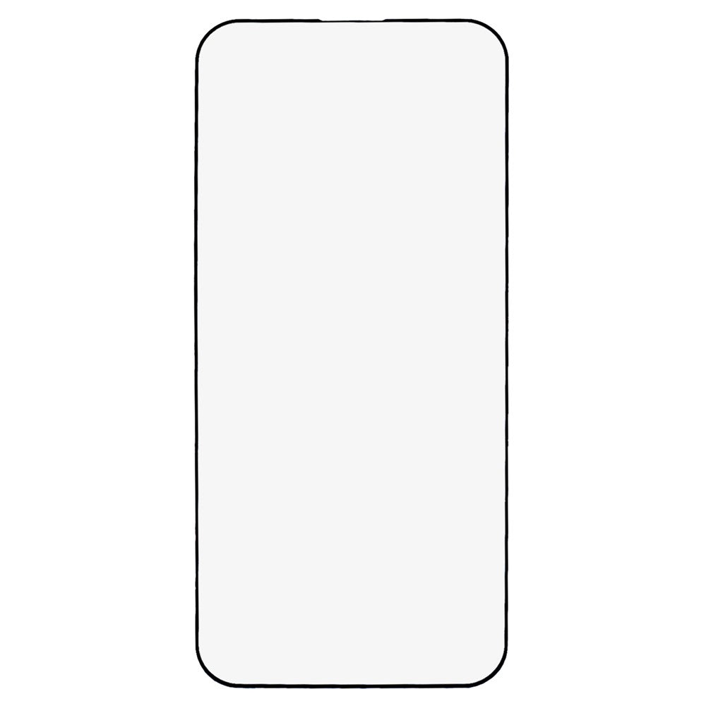 For iPhone 14 Pro Screen Protector Ultra Clear Metal Frame + Tempered Glass Film
