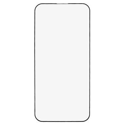 For iPhone 14 Pro Screen Protector Ultra Clear Metal Frame + Tempered Glass Film