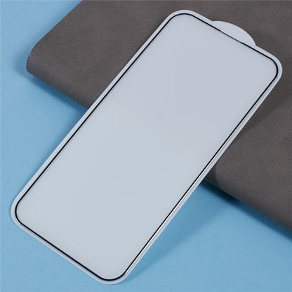 For iPhone 14 Pro Screen Protector Ultra Clear Metal Frame + Tempered Glass Film