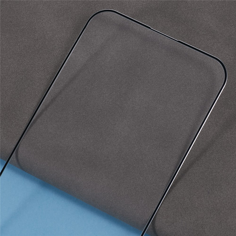 For iPhone 14 Pro Screen Protector Ultra Clear Metal Frame + Tempered Glass Film