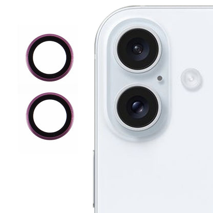 For iPhone 16 / 16 Plus Camera Lens Film Electroplating AF+AR Tempered Glass Lens Protector