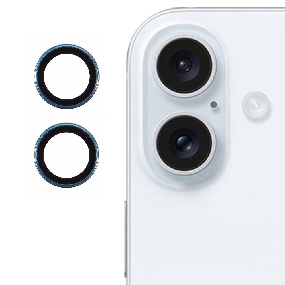 For iPhone 16 / 16 Plus Camera Lens Film Electroplating AF+AR Tempered Glass Lens Protector