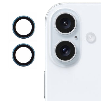 For iPhone 16 / 16 Plus Camera Lens Film Electroplating AF+AR Tempered Glass Lens Protector