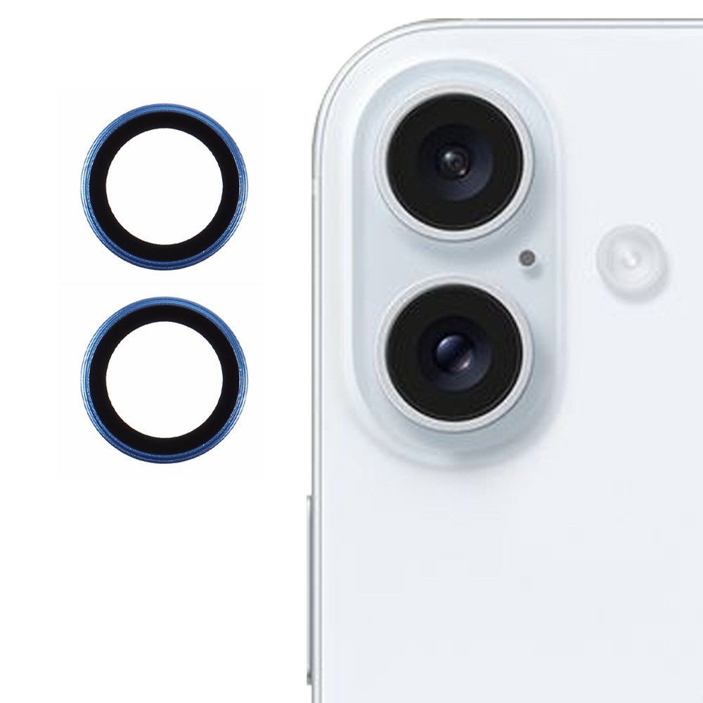 For iPhone 16 / 16 Plus Camera Lens Film Electroplating AF+AR Tempered Glass Lens Protector