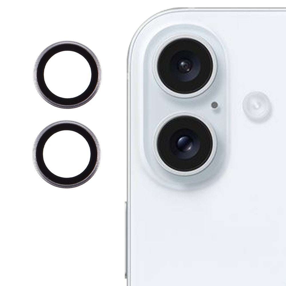 For iPhone 16 / 16 Plus Camera Lens Film Electroplating AF+AR Tempered Glass Lens Protector