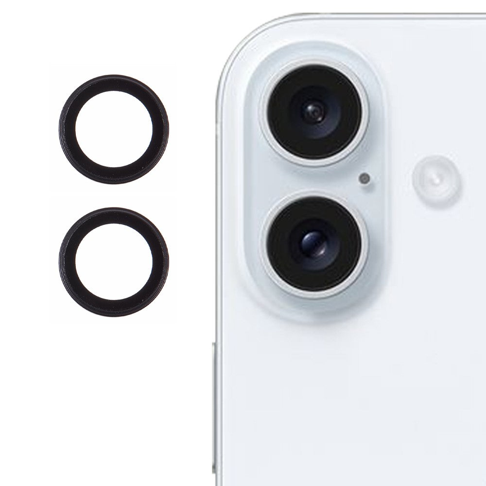 For iPhone 16 / 16 Plus Camera Lens Film Electroplating AF+AR Tempered Glass Lens Protector