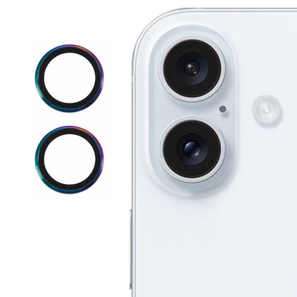 For iPhone 16 / 16 Plus Camera Lens Film Electroplating AF+AR Tempered Glass Lens Protector