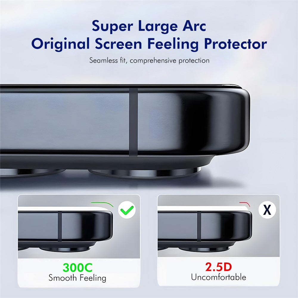 ENKAY HAT-PRINCE For iPhone 14 Pro Screen Protector 300C Large Arc Silk Print High Aluminium-Silicon Glass Film