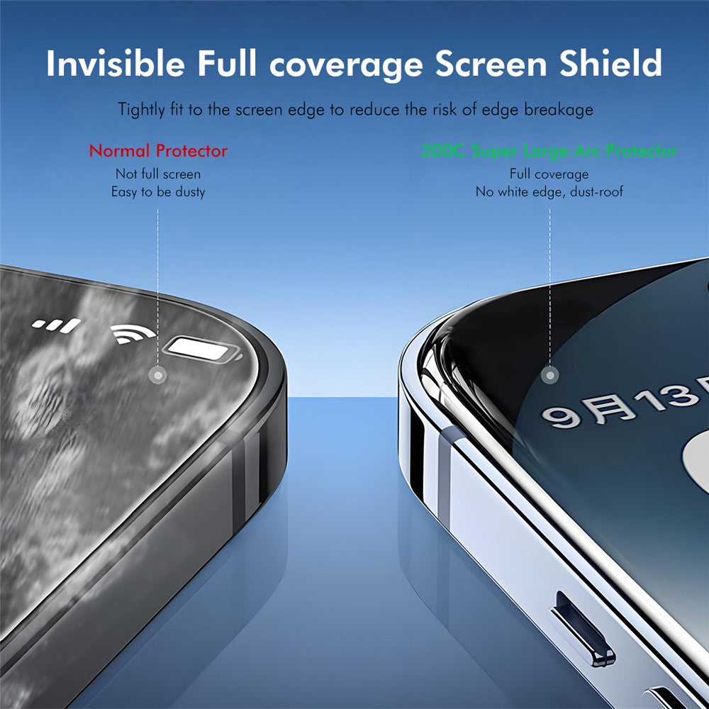 ENKAY HAT-PRINCE For iPhone 14 Pro Screen Protector 300C Large Arc Silk Print High Aluminium-Silicon Glass Film