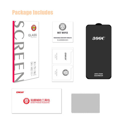 ENKAY HAT-PRINCE For iPhone 14 Pro Screen Protector 300C Large Arc Silk Print High Aluminium-Silicon Glass Film
