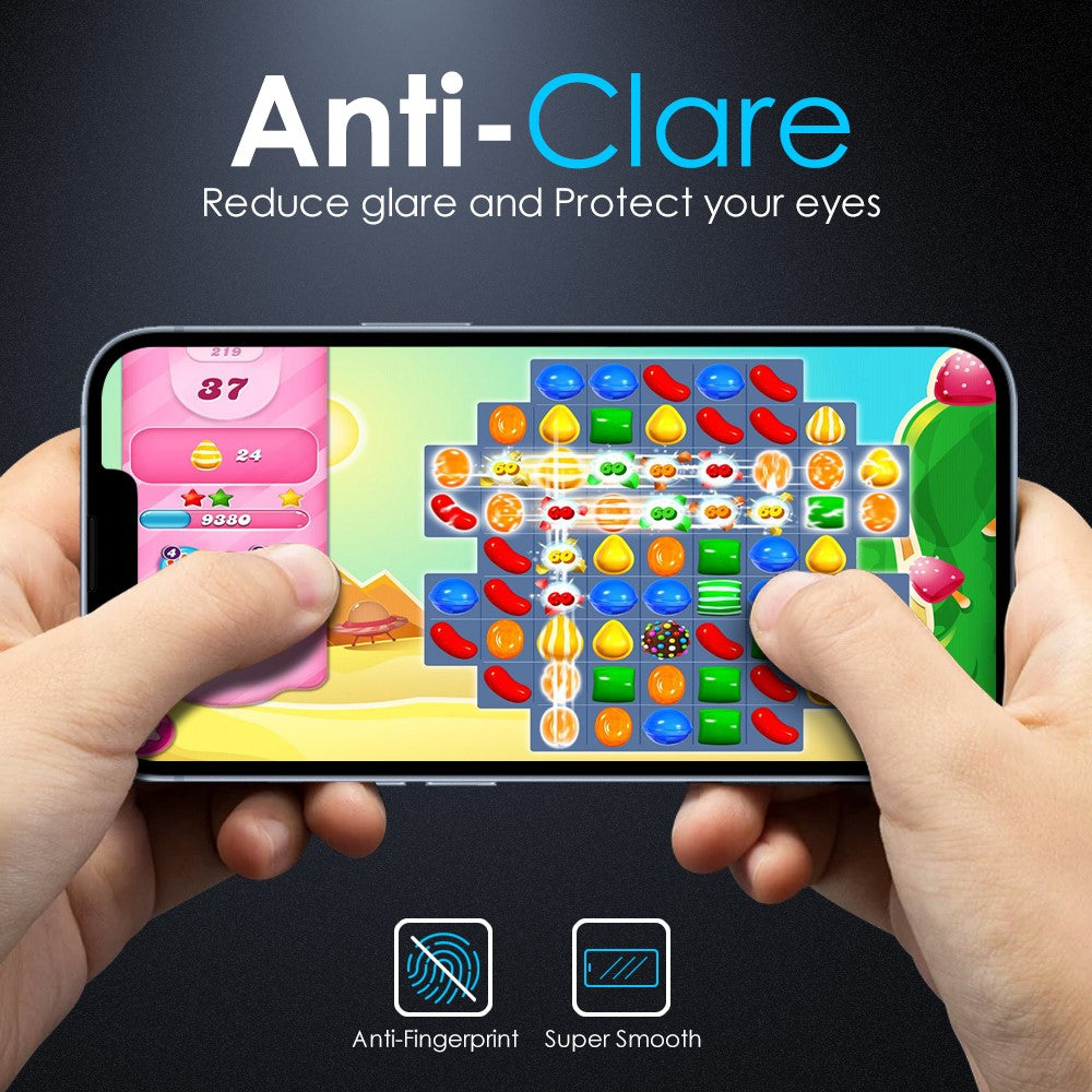 NORTHJO A++ For iPhone 14 Plus / 13 Pro Max Matte Screen Protector 0.3mm 2.5D Anti-Fingerprint Full Coverage Tempered Glass Film