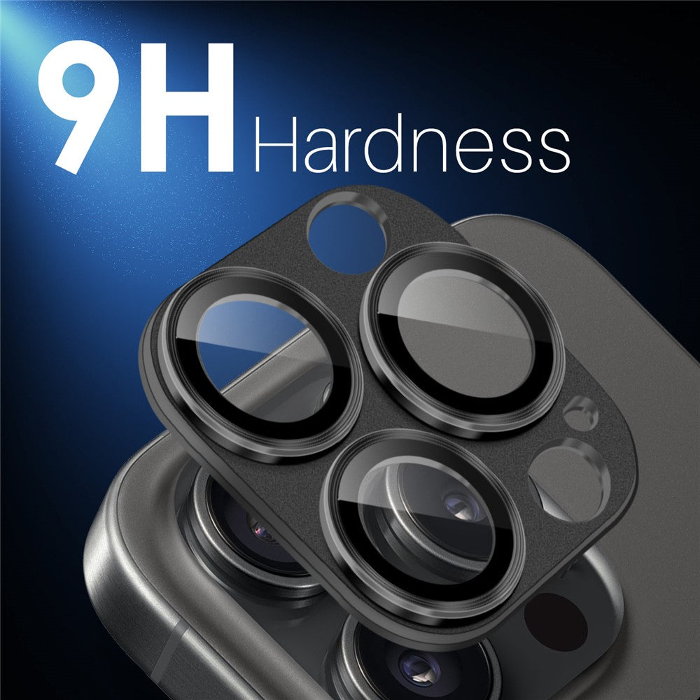 NORTHJO For iPhone 16 Pro / 16 Pro Max Camera Lens Protector Integrated Matte Metal + Tempered Glass Lens Film