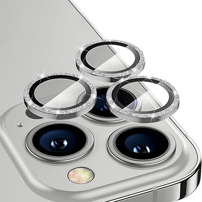 ENKAY HAT PRINCE 1Set For iPhone 16 Pro / 16 Pro Max Camera Lens Protector Glitter Metal Ring Lens Film