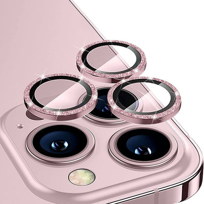 ENKAY HAT PRINCE 1Set For iPhone 16 Pro / 16 Pro Max Camera Lens Protector Glitter Metal Ring Lens Film