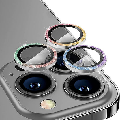 ENKAY HAT PRINCE 1Set For iPhone 16 Pro / 16 Pro Max Camera Lens Protector Glitter Metal Ring Lens Film