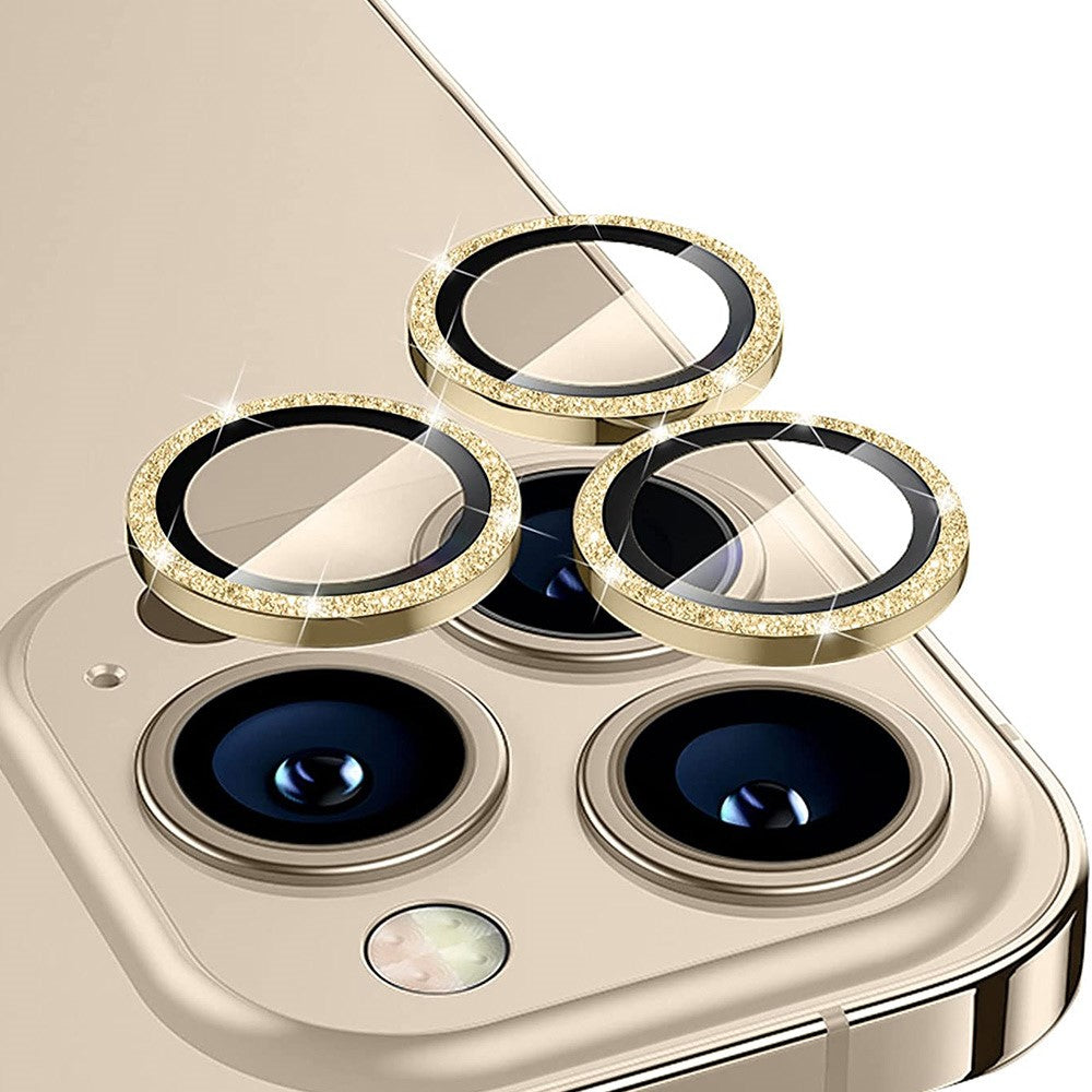 ENKAY HAT PRINCE 1Set For iPhone 16 Pro / 16 Pro Max Camera Lens Protector Glitter Metal Ring Lens Film