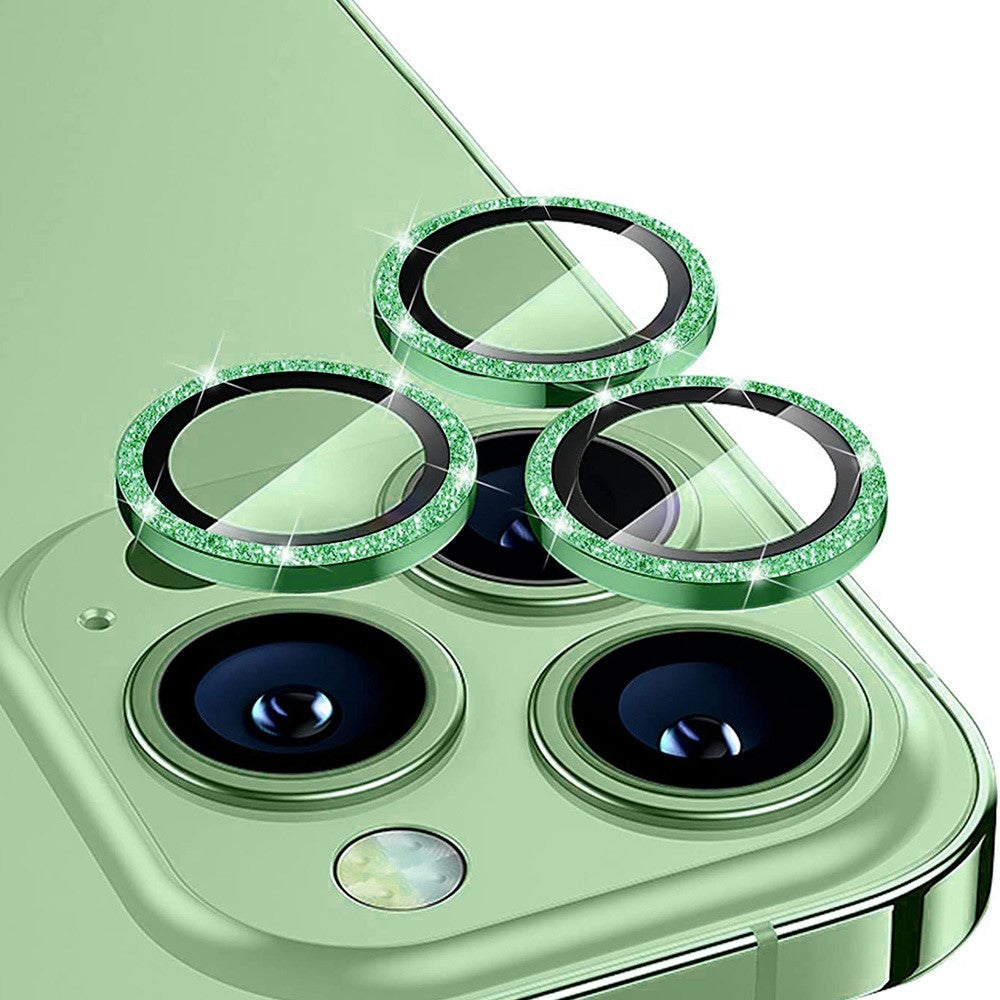 ENKAY HAT PRINCE 1Set For iPhone 16 Pro / 16 Pro Max Camera Lens Protector Glitter Metal Ring Lens Film