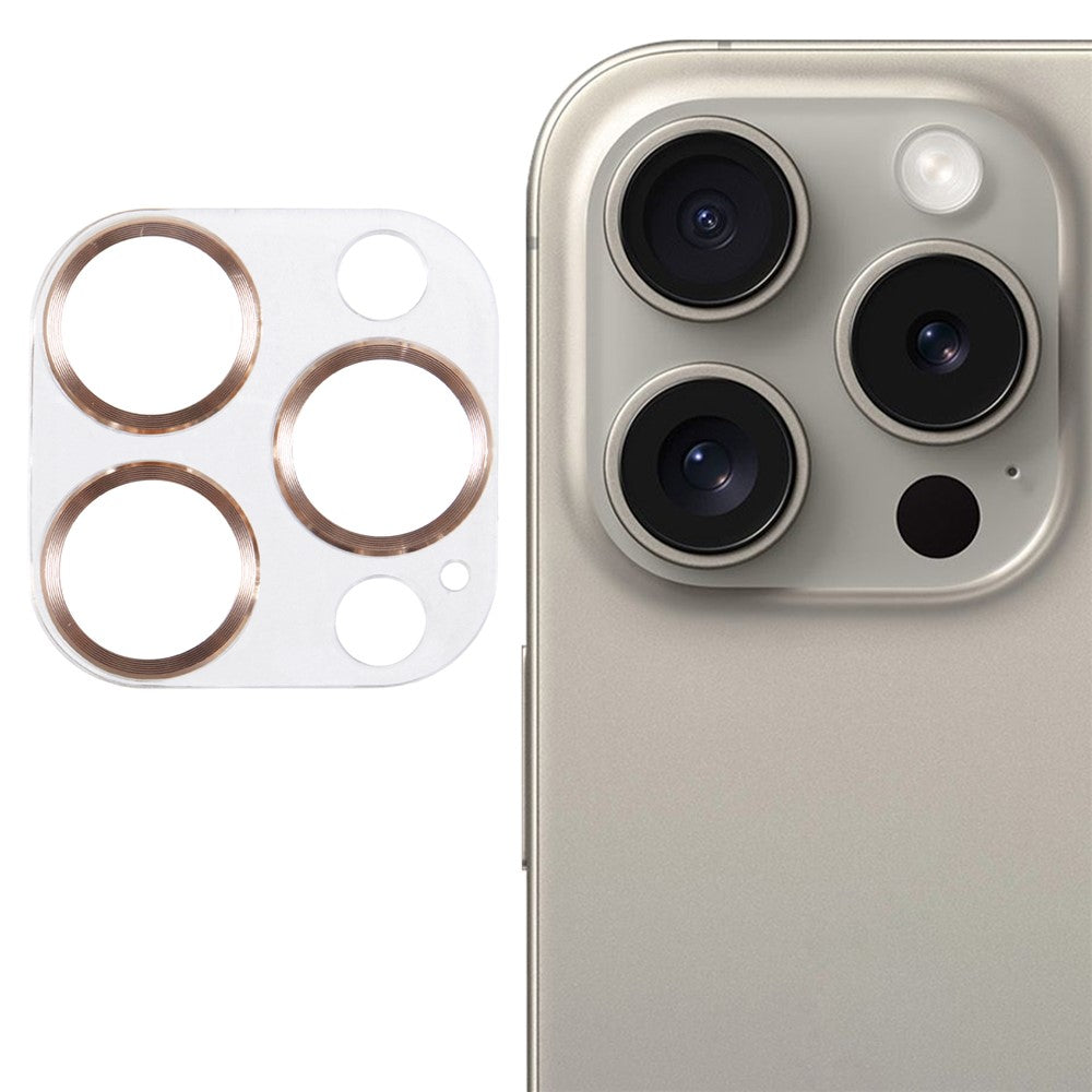 For iPhone 16 Pro / 16 Pro Max Camera Lens Protector CD Veins Integrated Tempered Glass Lens Film