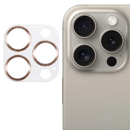 For iPhone 16 Pro / 16 Pro Max Camera Lens Protector CD Veins Integrated Tempered Glass Lens Film