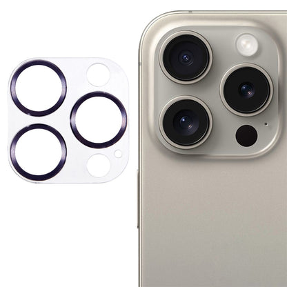 For iPhone 16 Pro / 16 Pro Max Camera Lens Protector CD Veins Integrated Tempered Glass Lens Film