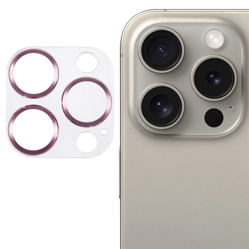 For iPhone 16 Pro / 16 Pro Max Camera Lens Protector CD Veins Integrated Tempered Glass Lens Film
