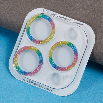 For iPhone 16 Pro / 16 Pro Max Camera Lens Protector Glitter Tempered Glass Lens Film