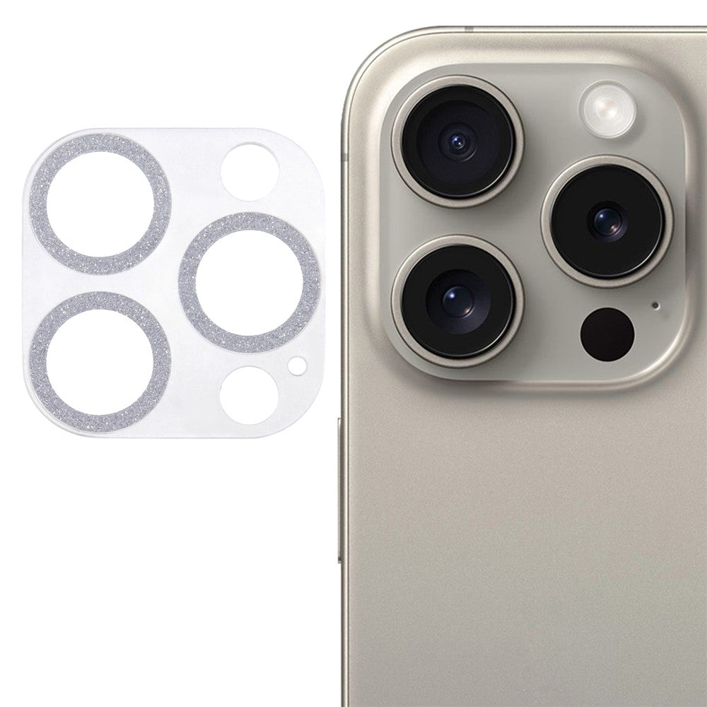 For iPhone 16 Pro / 16 Pro Max Camera Lens Protector Glitter Tempered Glass Lens Film