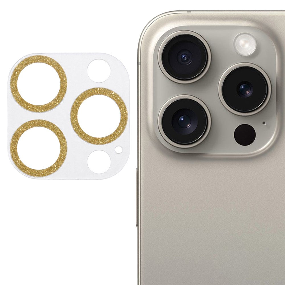 For iPhone 16 Pro / 16 Pro Max Camera Lens Protector Glitter Tempered Glass Lens Film