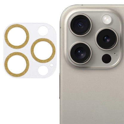 For iPhone 16 Pro / 16 Pro Max Camera Lens Protector Glitter Tempered Glass Lens Film