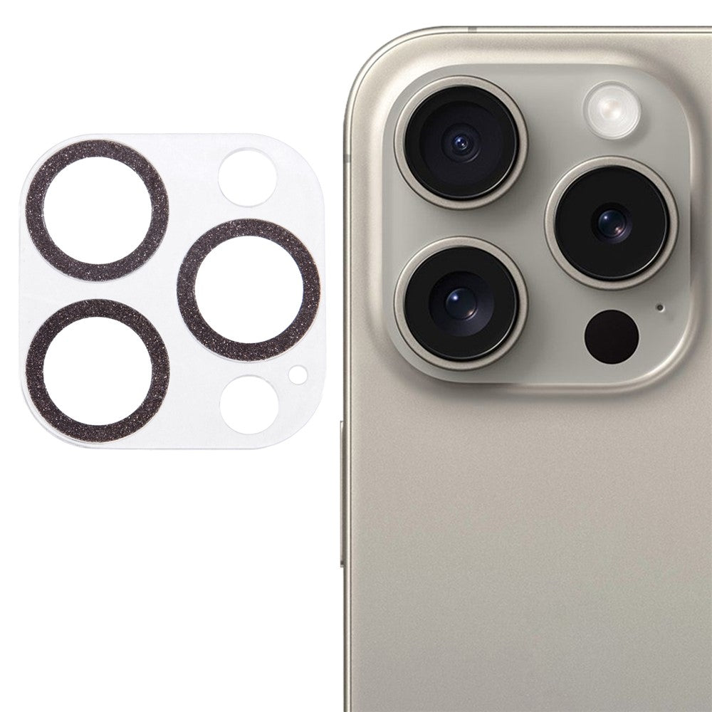 For iPhone 16 Pro / 16 Pro Max Camera Lens Protector Glitter Tempered Glass Lens Film